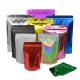 Smell Proof Resealable Transparent Holographic Mylar Zip Lock Bags For Candy Packaging
