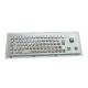Small Dimension Stainless Steel Industrial Kiosk Keyboard With Optical Trackball