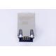 Single Port Stacked Magnetic RJ45 Jack Tab Down With USB 0817-1A1T-11