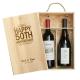 2 Bottle Wooden Wine Box With Lid Crate Storage Unit Christmas Hamper Gift Box