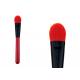 Cosmetic Red Powder Foundation Brush Synthetic Makeup Brushes With Wood Handle