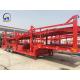 Q345b Carbon Steel Main Beam Double Deck Automatic Transport Trailers for Car Carrying