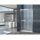 8mm Clear Sliding Glass Shower Doors Double Move Screen With Big Hanging Wheels for Home