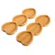 Portable Fancy Bamboo Wooden Food Serving Platters 3 Heart Shape Design