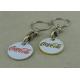 Silver Customized Trolley Coin Keyring Brass Trolley Tokens For Shopping Car