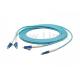 3M LC TO LC Fiber Optic Cable , Blue Duplex Single Mode OM3 Fiber Optic Cable