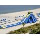 PVC Tarpaulin Material Blue Giant Inflatable Water Slide For Adult One Lanes