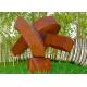 Abstract Rusted Metal Sculpture , Contemporary Rusted Steel Garden Art