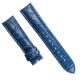 SHX Polished Blue Leather Watch Strap Bands For Quartz Watches