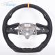 Custom Carbon Fiber Leather CT5 Cadillac Steering Wheel Sports Car Yellow Stripe