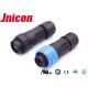 Blue And Black Color 10A Waterproof Connectors 10mΩ Max Contact Resistance