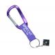 Purple Metal Carabiner Key Ring Short Polyester Lanyard Key Chain
