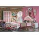 modern pink solid wood teenagers bed room furniture