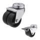 50mm Dual Wheel 70kg Capacity  Plastic Swivel Casters Wheels