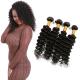 8A Soft Blonde Deep Wave Hair Extensions Natural Black Customized Length