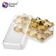 Eco friendly double layer rectangle shape luxury chocolate box with golden tray
