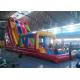 Outdoor Commercial Inflatable Slide , Three Lanes Inflatable Slide For Kids And Adults