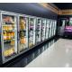 Medium Low Temperature Commercial Walk In Cooler  Freezer With Glass Doors 3/4/5/6/7/8/9/10 Doors