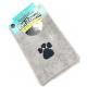 Gray Color  Microfiber Pet Towel With Paw Embroider