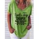 Small Business Ladies Stylish Tops Women'S Summer Print Short Sleeve V Neck T Shirt