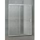 Brushed One Sliding Glass Shower Screen Tempered Glass Inline Visible Glass Clips