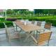 9 Pieces Plastic Wood Outdoor Restaurant Garden Tables  Chairs Outdoor Furniture Patio Dinning Table Patio Furniture