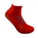 Customized Size Polyester Non Slip Grip Socks Breathable Orange Color For Trampoline Park