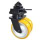 PU Container Casters Wheel With Brake 300mm Castors
