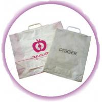 Eco - friendly Shopping Plastic Handle Bag With Hard Loop , Snap Button