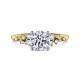 18K 14K 10K Solid Gold Customized Pattern Jewelry VVS Clarity CVD Round Cut Eternity Ring Lab Diamond