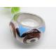 Blue decoration Enamel Band Stainless Steel Ring 1130809