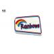 3D Embossed Beautiful Rainbow Lapel Pin Badges Customised White Color