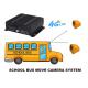 School Bus 4 Cameras vehicle video recorder With Free Mobile Phone APP , 4G GPS 720P MDVR