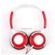 classic design	fashionable many color headphone with white point in ear cover and foldable headband