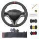 Hand Sewing Black Suede Steering Wheel Cover for Honda Si Civic 8 8th Gen 2006 2007 2008 2009 2010 2011