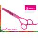 Color Pink Teflon Coating Convexedge Stainless Steel Professinal Hair Cutting Scissors