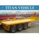 20ft / 40ft Flatbed Container Dump Tipper Trailer Tri Axle For Transport