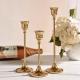 Gold Candle Holder Set Of 3 Candlestick Holder For Wedding Table Decor
