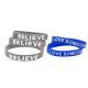 Blue Or Gray Sports Silicone Wristbands / Custom Made Silicone Bracelets