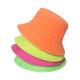 Retro Simple Breathable Fluorescent Cotton Bucket Hat For Women