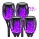 4 Pack Purple Flame 5.5volts Solar Garden Torch Light