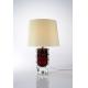 Handmade Red Crystal Bedside Lamps Indoor Lighting For Hotel Decoration
