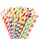 Recyclable Milkshake Striped Paper Straws Food Safe  Dye Free CE Certificited