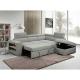 Furniture factory customized new design multi-functional living room sofa back adjustable linen fabric sofa bed