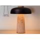 Yellow travertine wooden table  lamp bedroom for home decorator interior stone table lamp