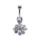 7mm Round zircon Belly Button Piercings Jewelry 316 Stainless Steel