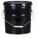 10L Black Metal Bucket With Lid Open Head Paint Bucket With Crimping Lid
