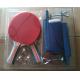 Good Ping Pong Paddles Poplar Plywood , Table Tennis Rackets Yellow Sponge With Post Net