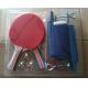 Good Ping Pong Paddles Poplar Plywood , Table Tennis Rackets Yellow Sponge With Post Net