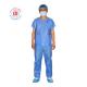 S-XXXL 45gsm Blue Disposable Scrubs Single Use Unisex SMS Nurse Scrubs Uniform